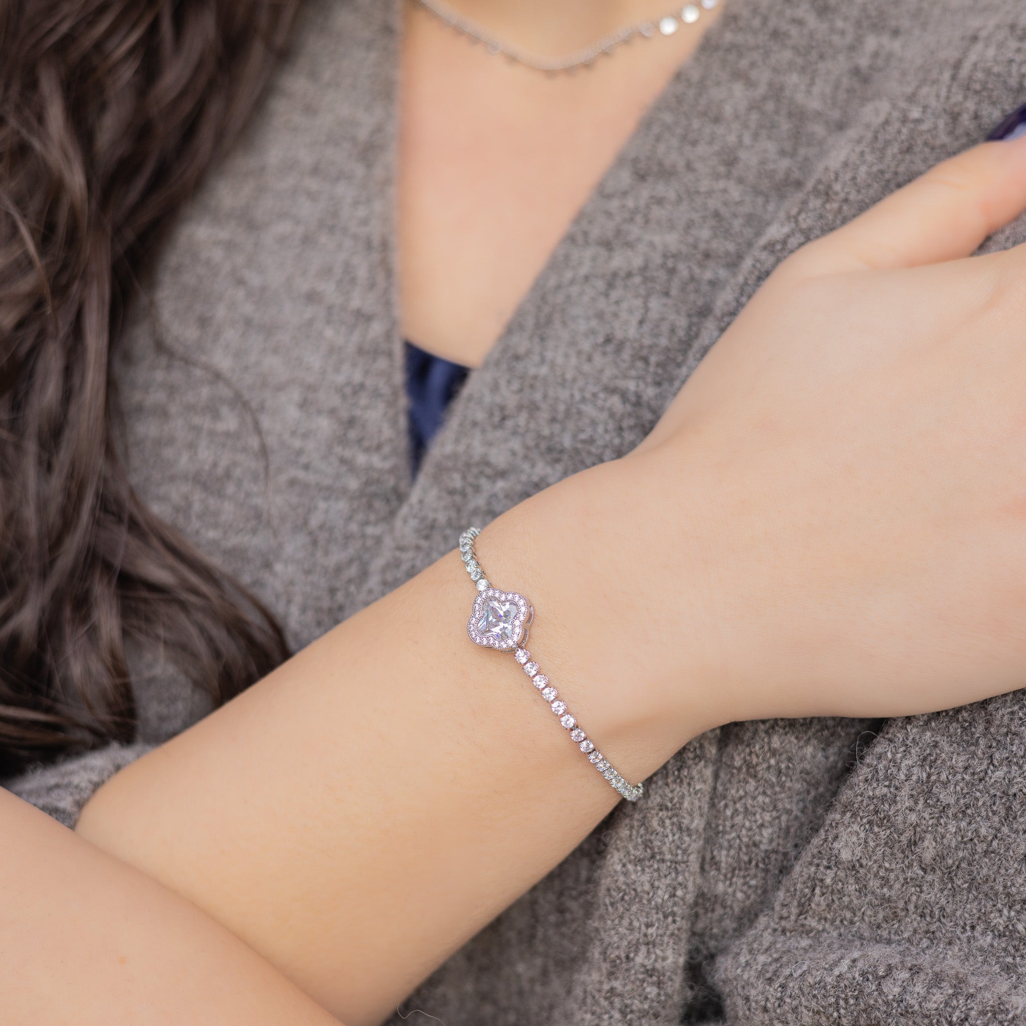Diamond Clover Bracelet