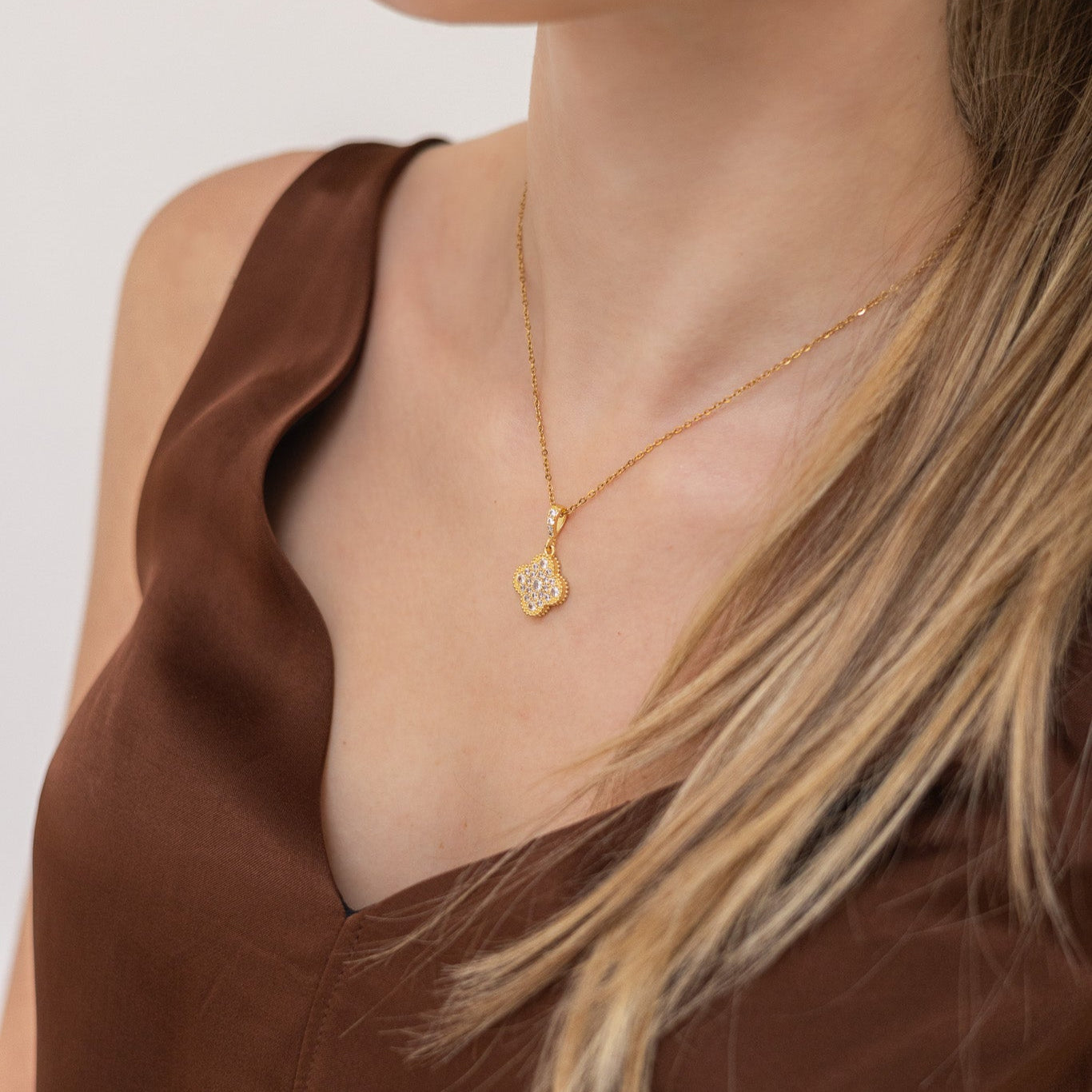 Crystal Clover necklace
