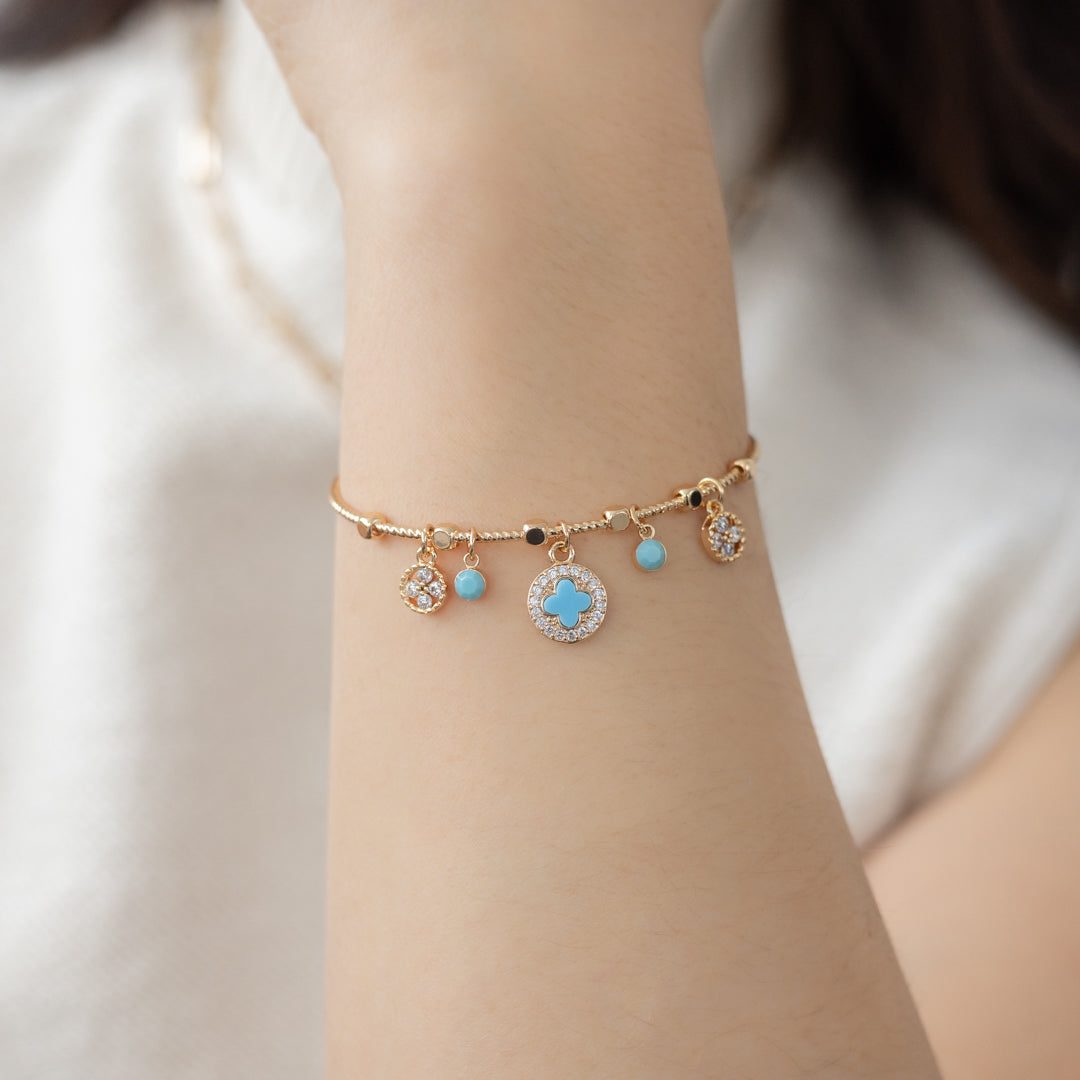 Armreif Turquoise Clover