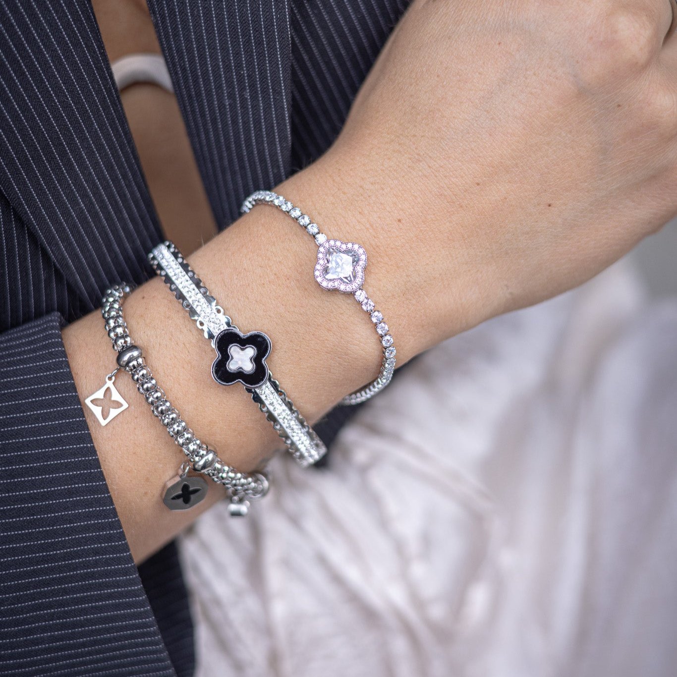 Diamond Clover Bracelet