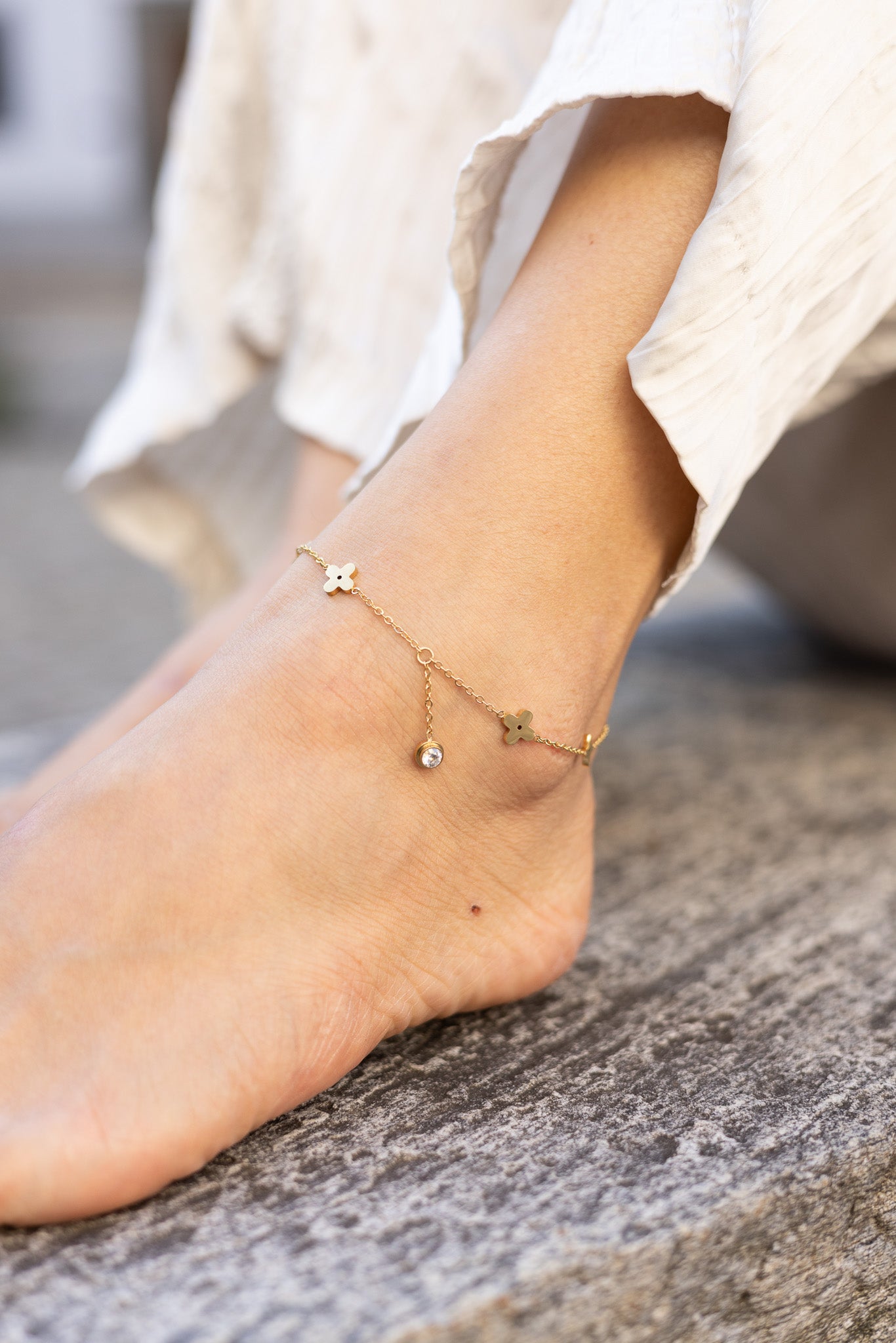 Clover Star Anklet