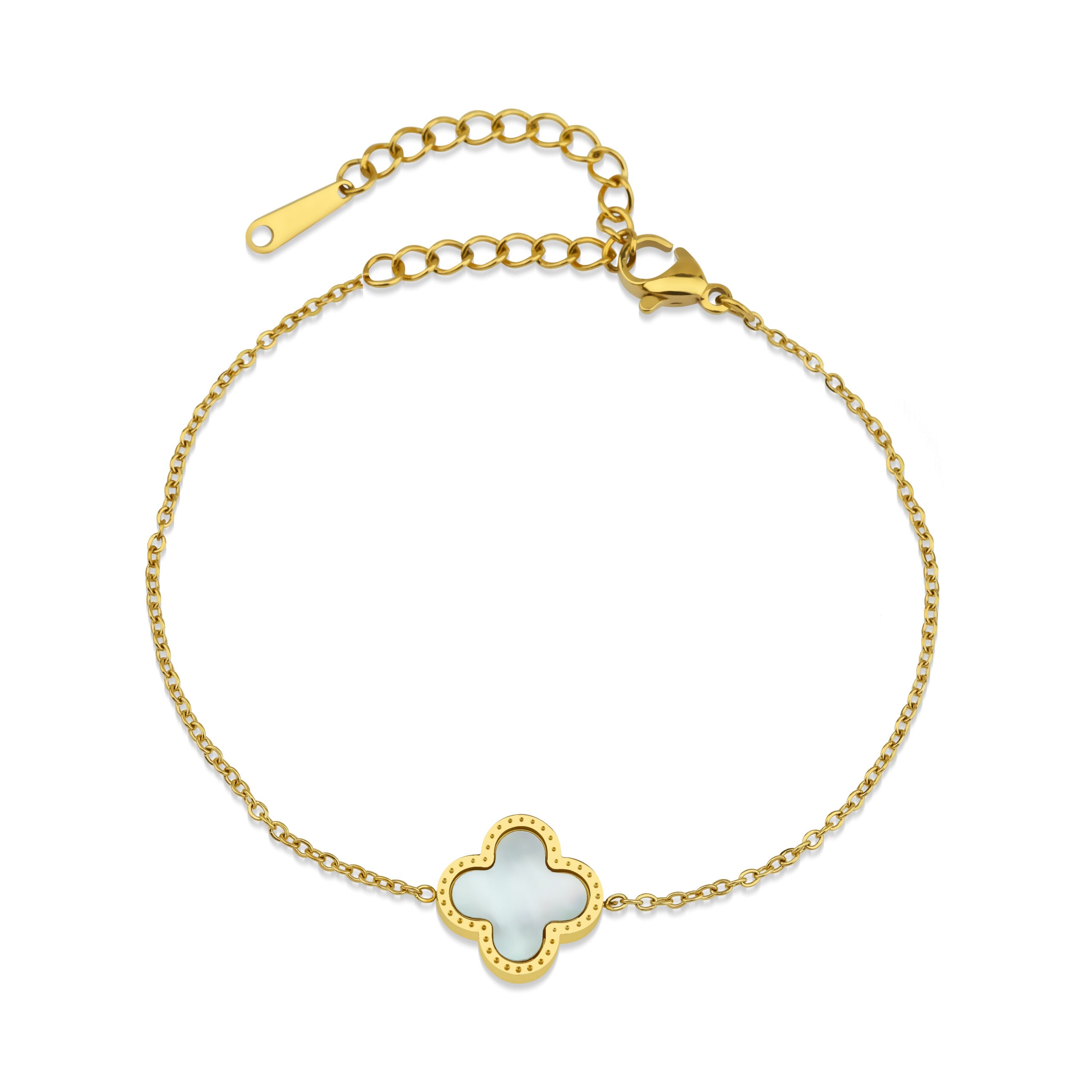 One Clover black mother-of-pearl bracelet