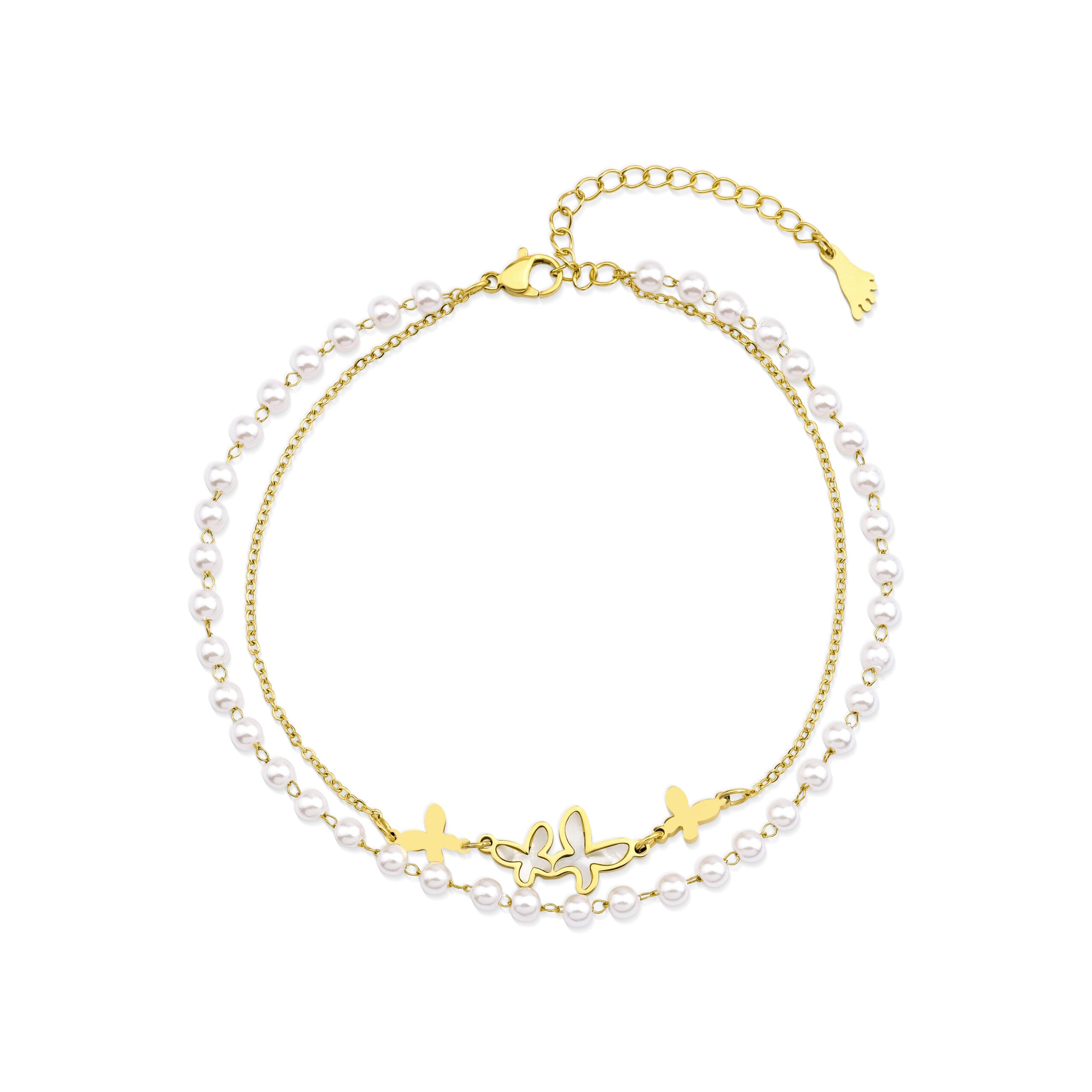 Pearl Butterfly Anklet