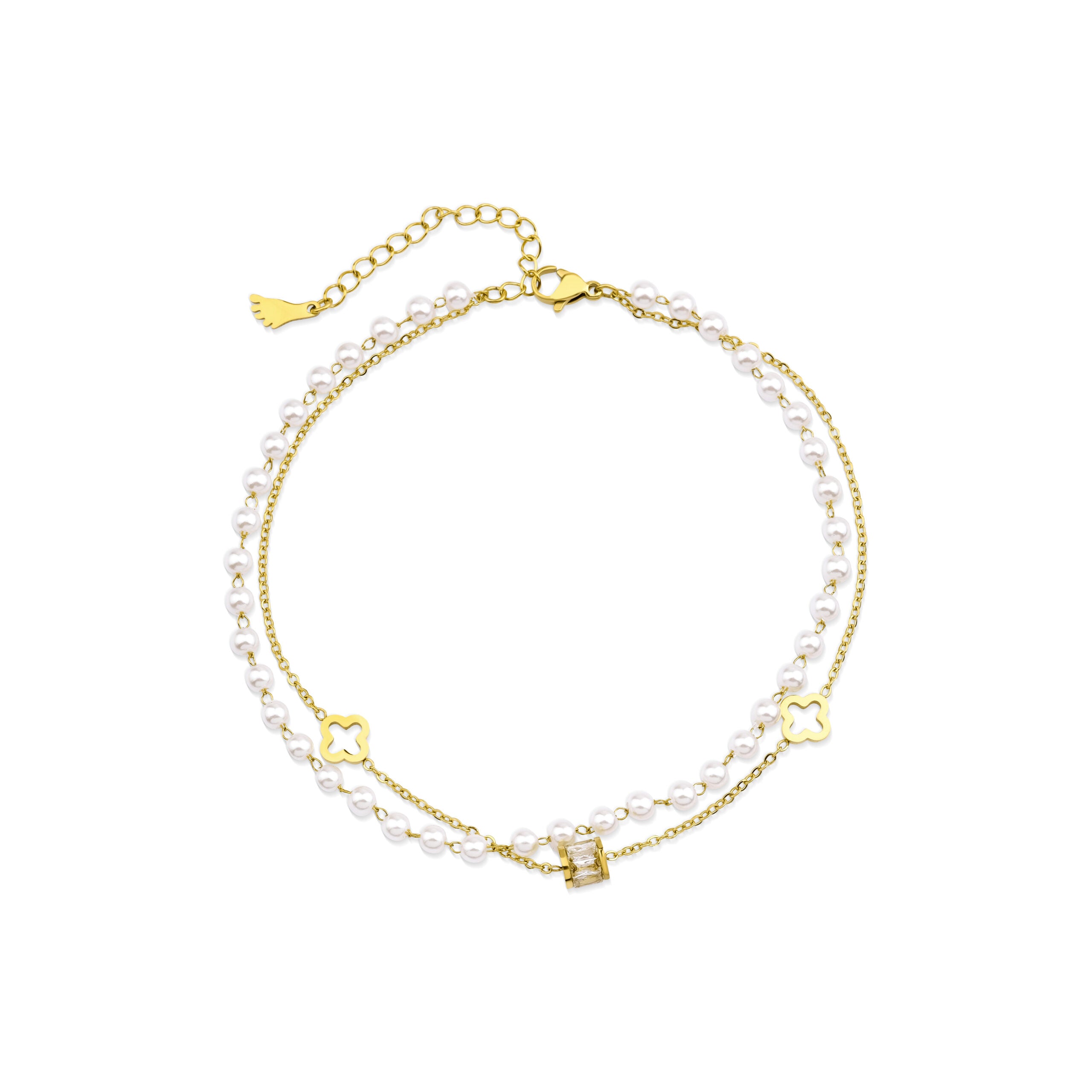 Pearl Clover Anklet