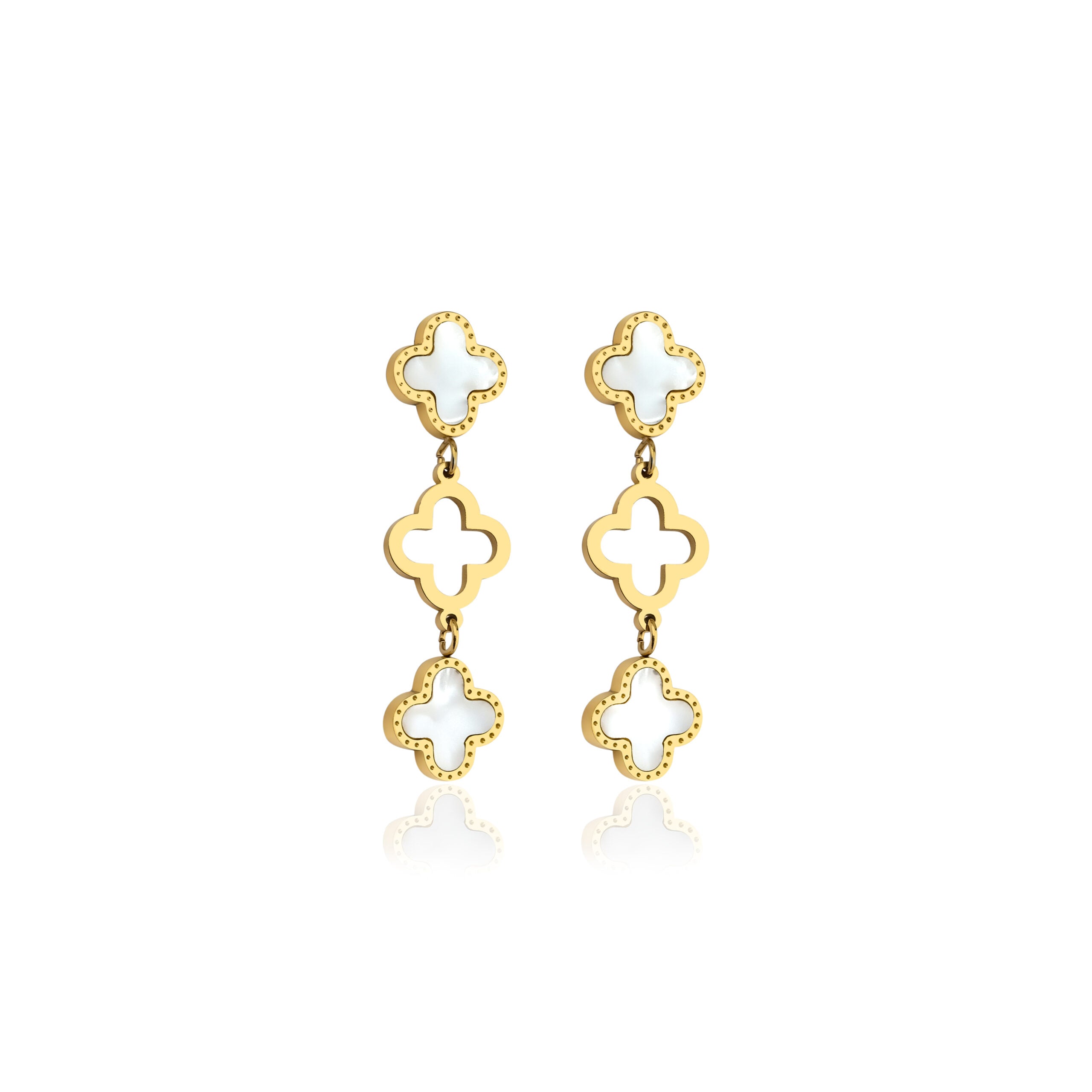 Ohrringe Tripple Pearl Clover Classic