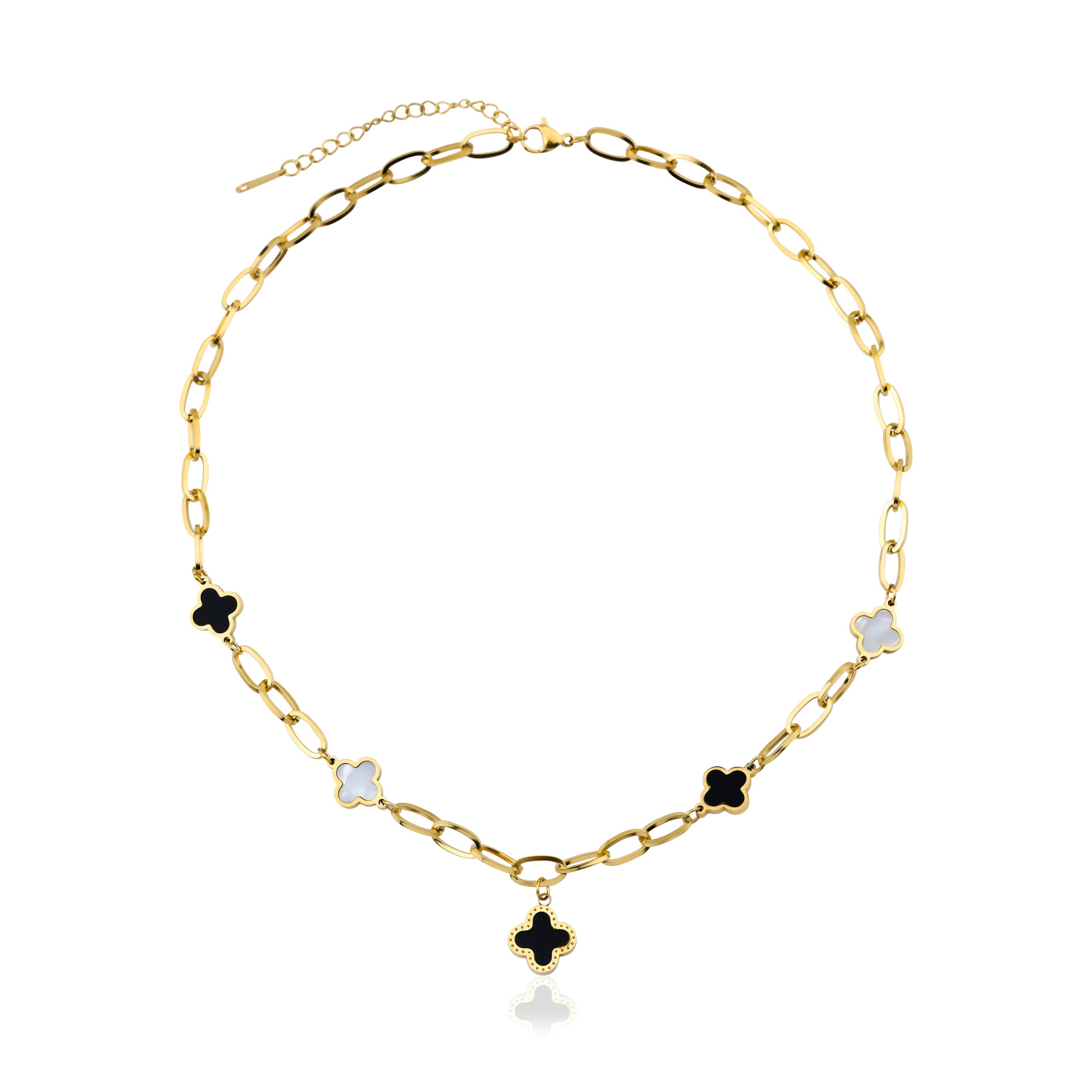 Necklace Black & White Clover Edition