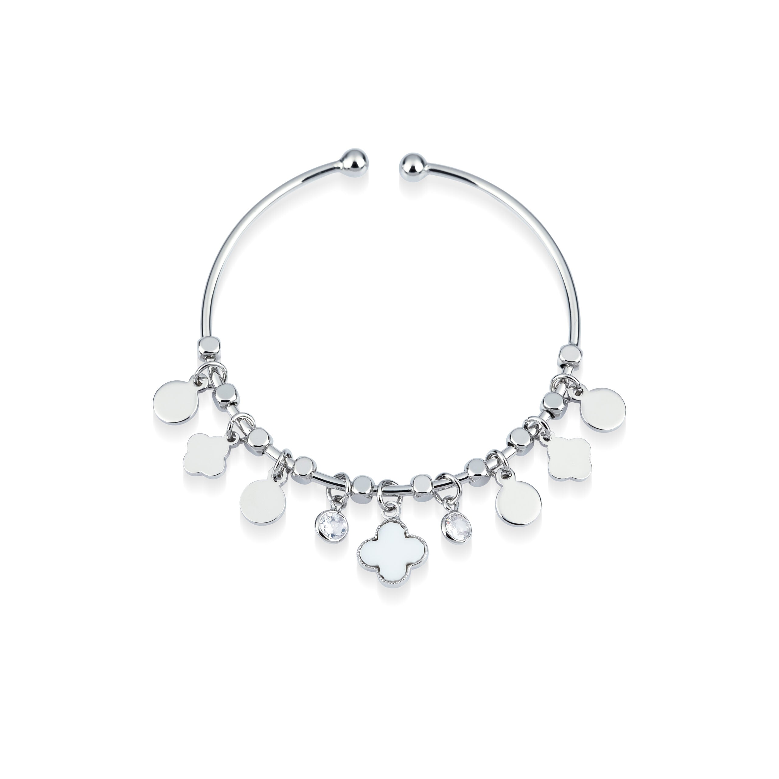Armreif White Clover Mini
