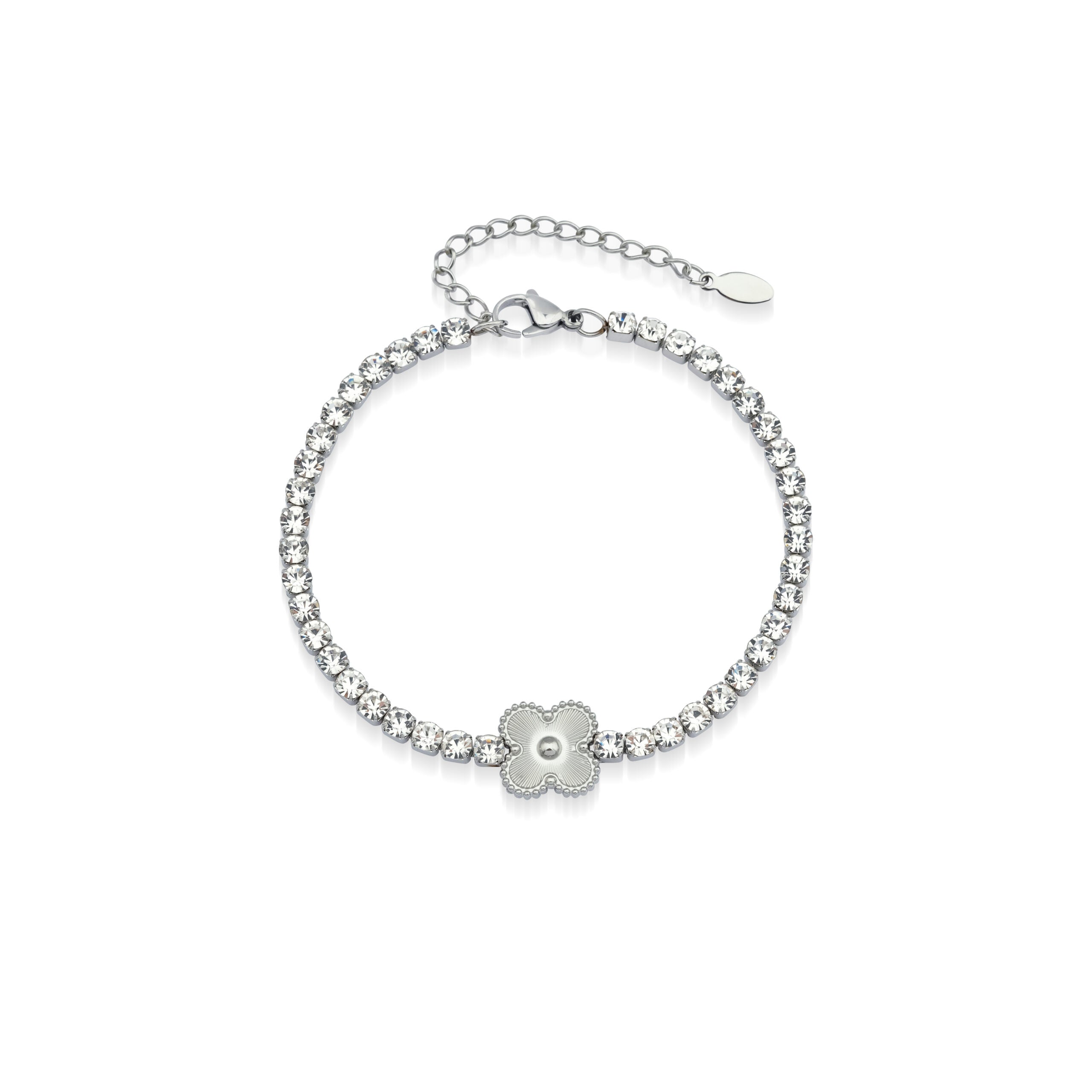Baguette Clover Anklet