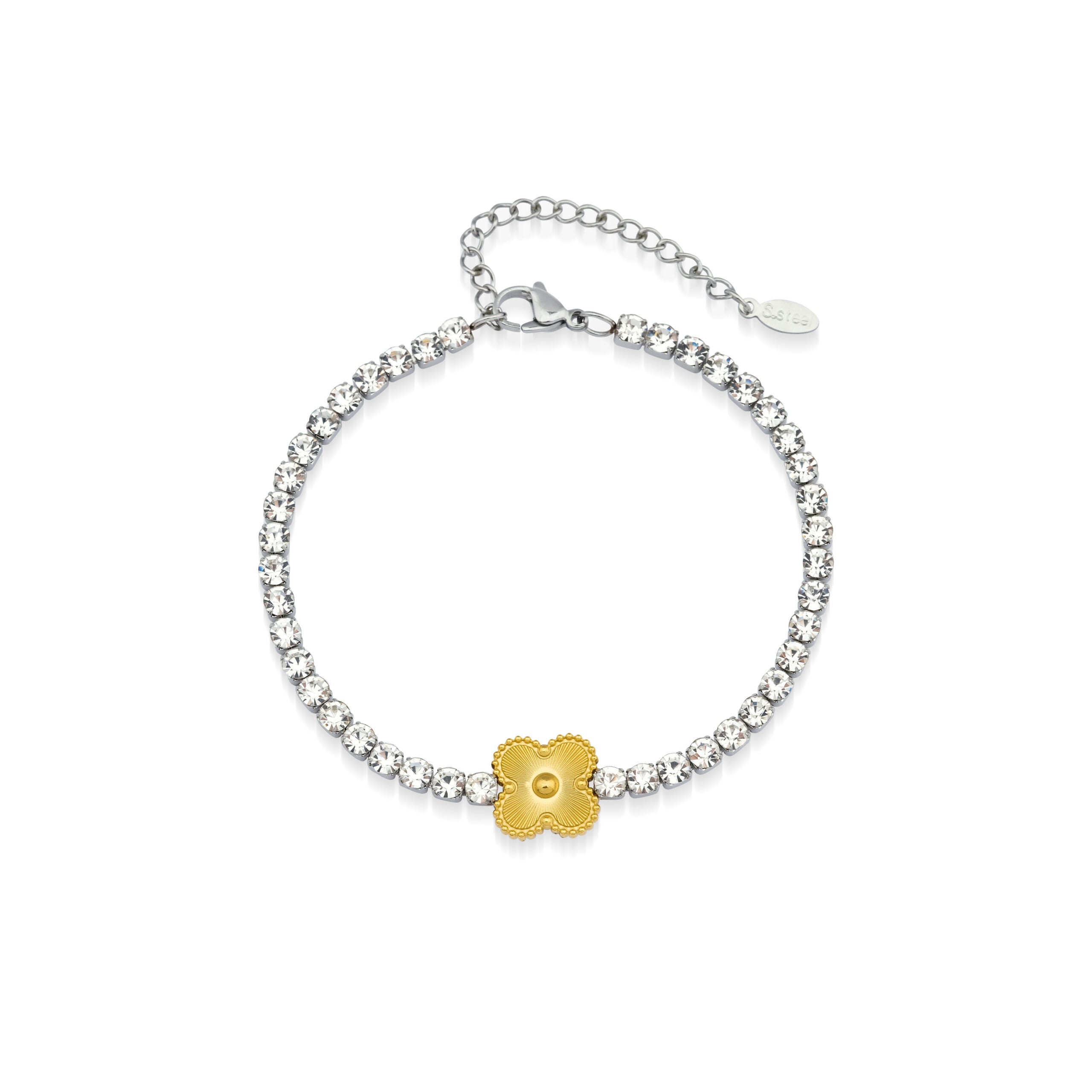 Baguette Clover Anklet