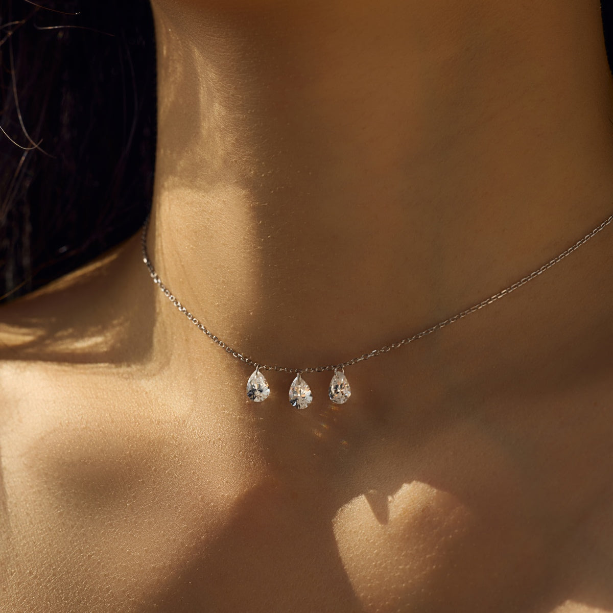 Halskette Water Drops Trio