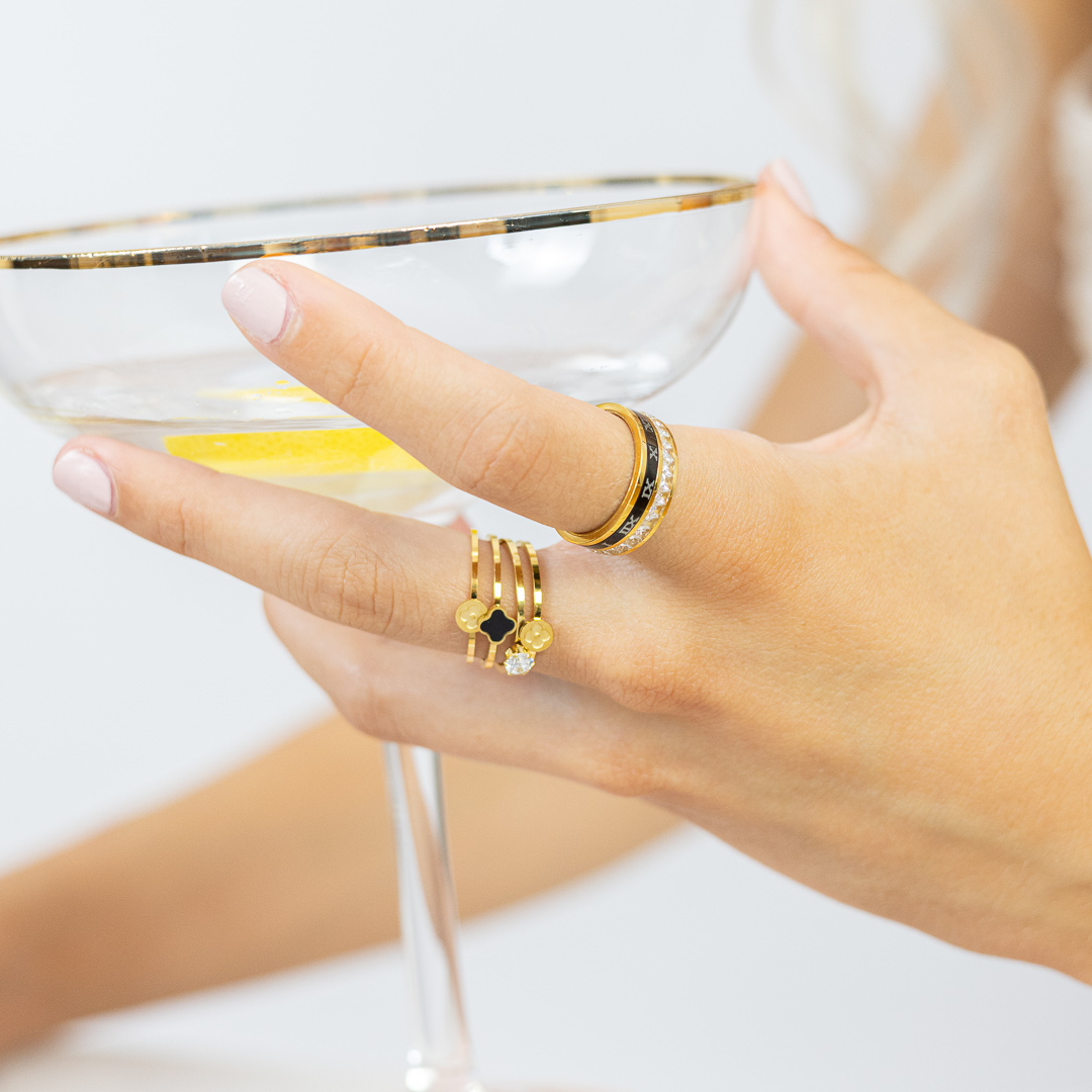 Ring Black Roman Cristal