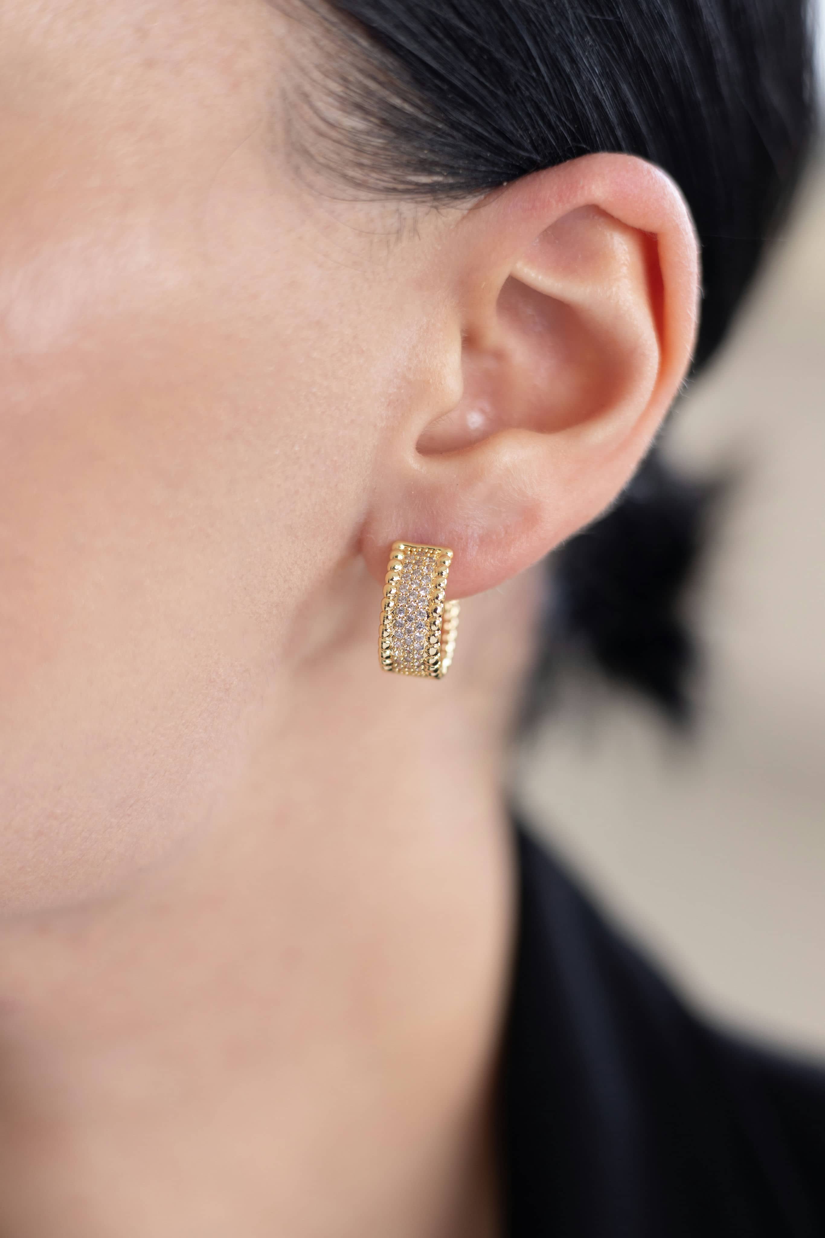 Diamond Lima hoop earrings