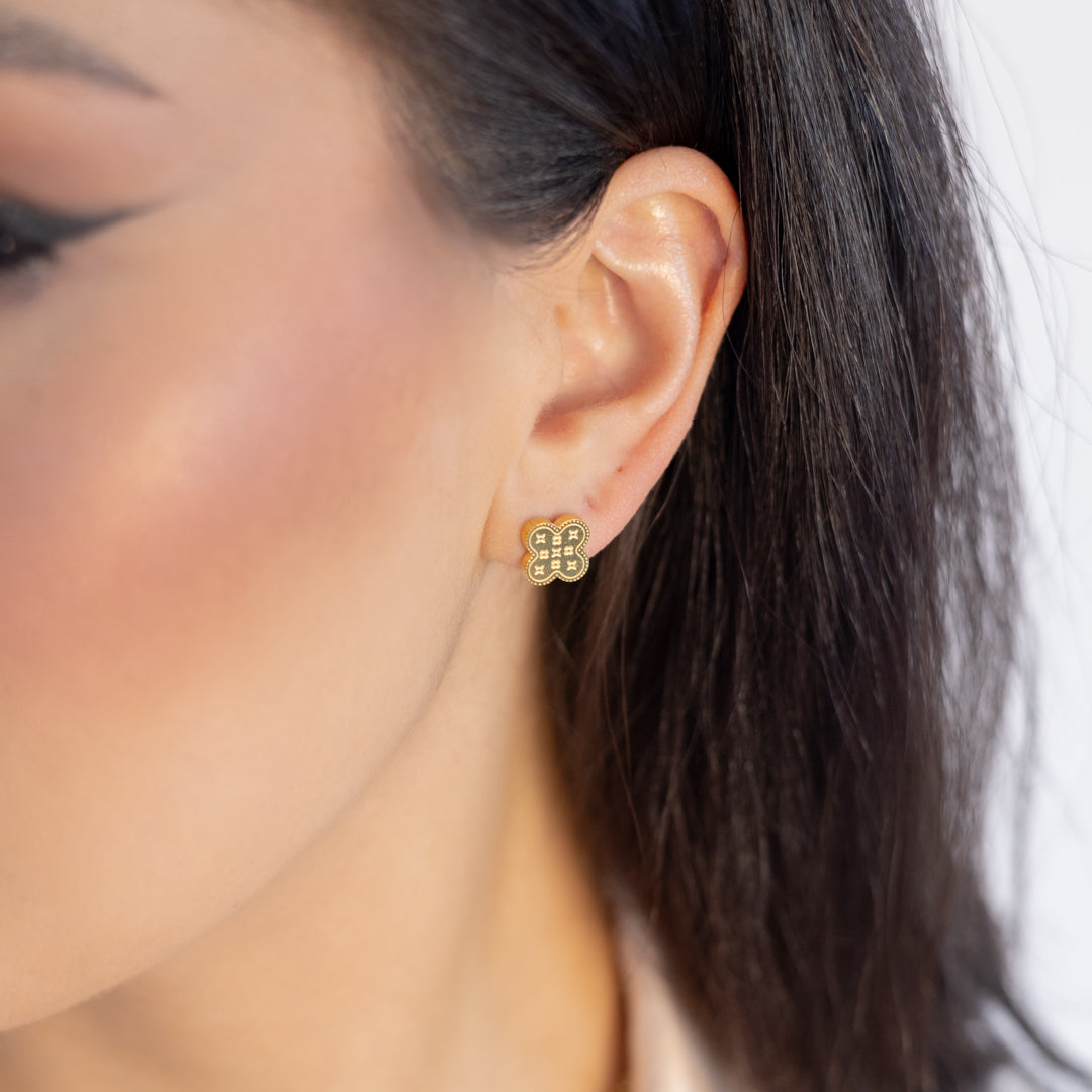 Clover Star stud earrings