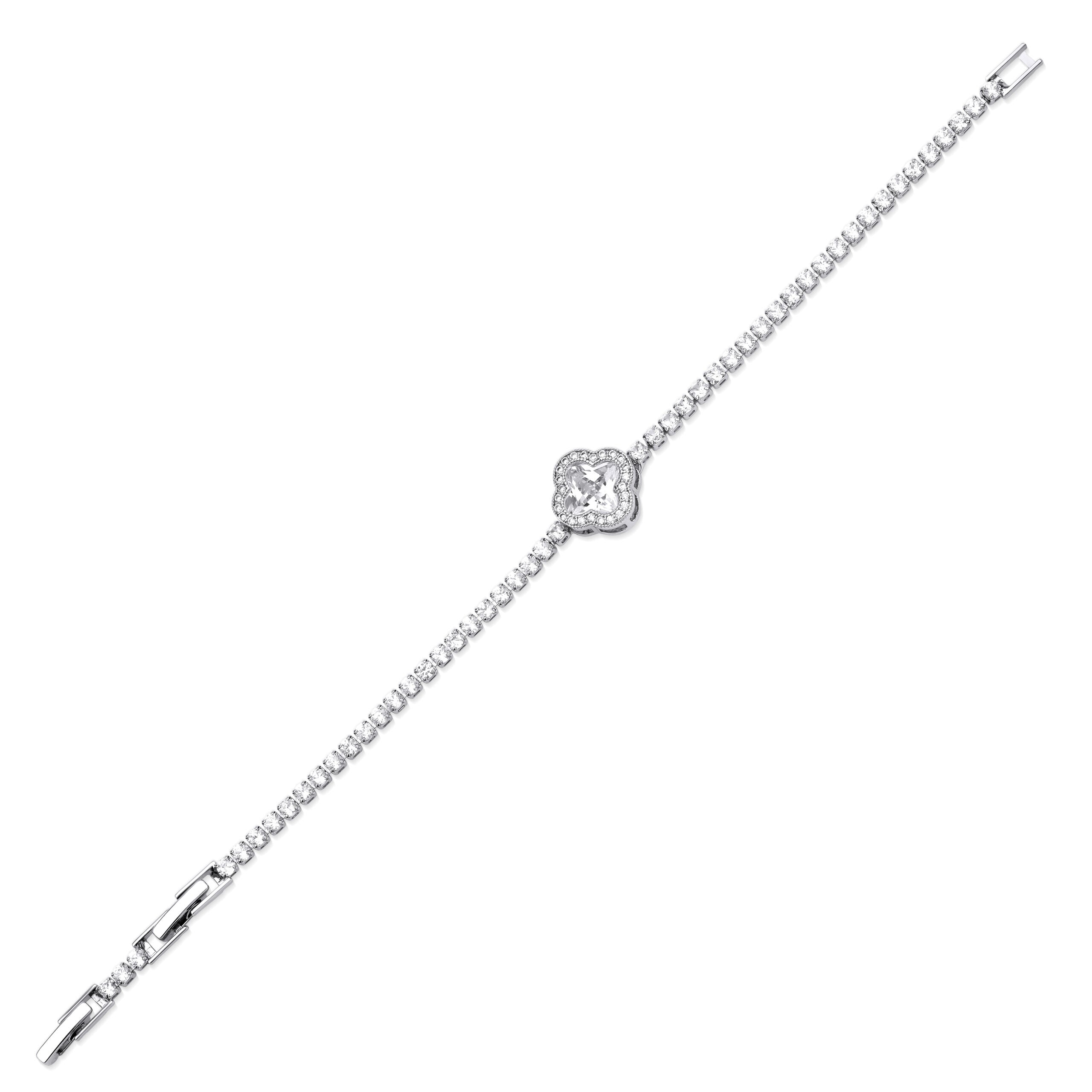 14K Yellow gold / 7.5 / Mini Diamond Clover Bracelet / Lucky Clover Ch –  Jewels By Tarry