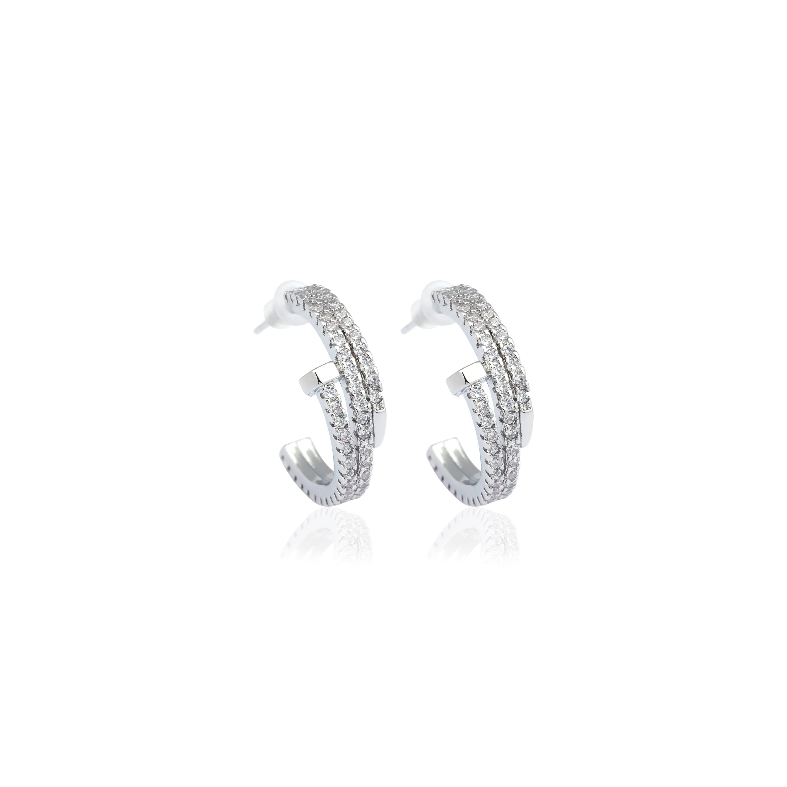 Cristal Nail hoop earrings