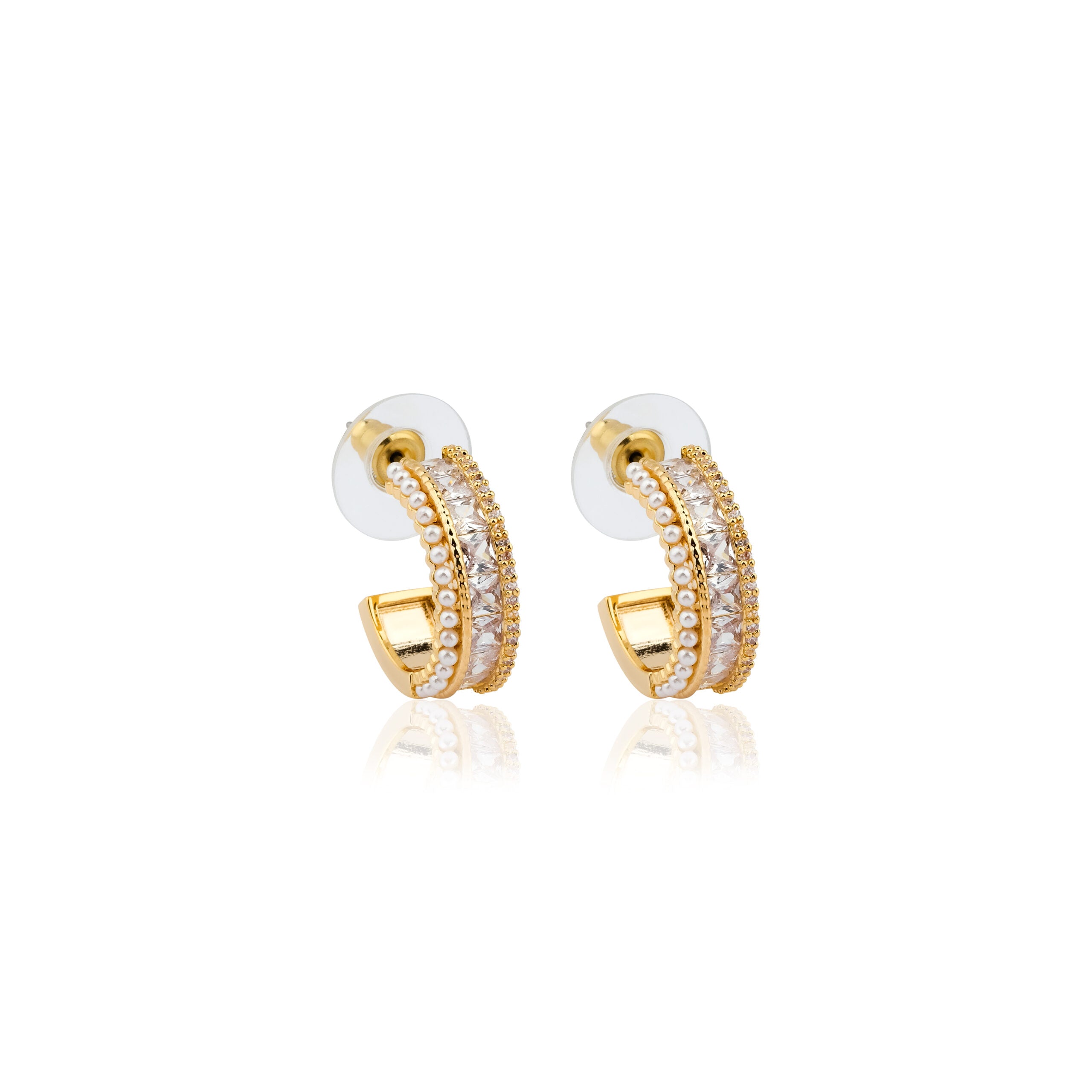 Luna Pearl Midi hoop earrings